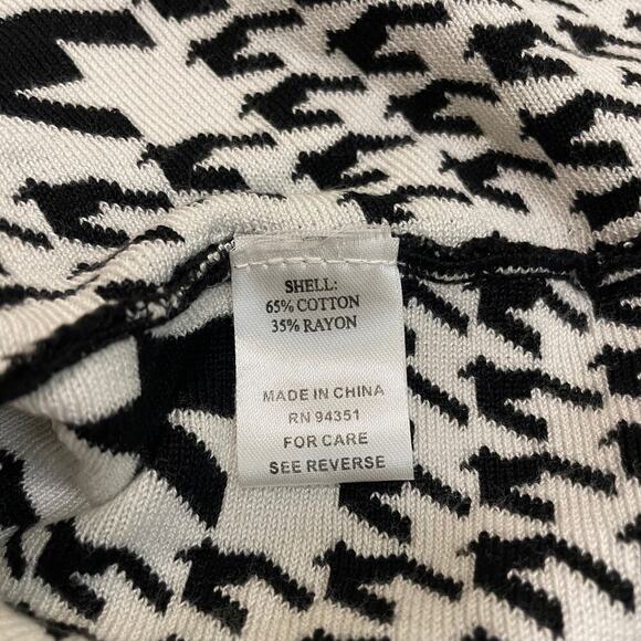 Joy Joy S/M Sweater Set | Houndstooth Print, Stretch Knit Streetwear, Skirt, Top - Picture 5 of 5
